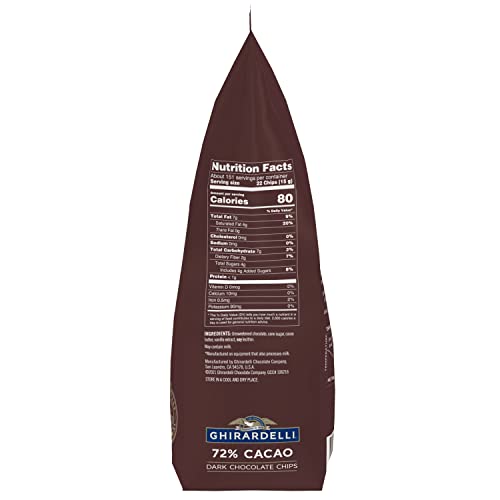 Ghirardelli Chocolate Company 72% Cacao Dark Chocolate Chips, 5lb. Bag