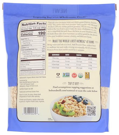 Bobs Red Mill Organic Protein Oats, 32 OZ