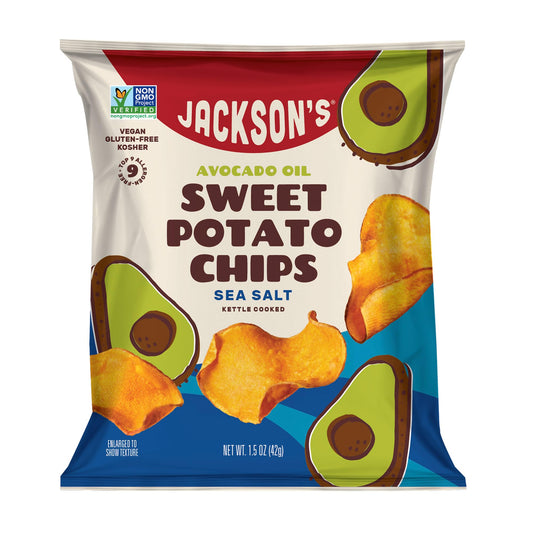Jackson’s Sweet Potato Kettle Chips with Sea Salt made with Premium Avocado Oil