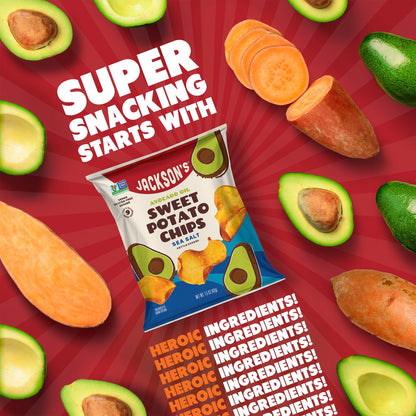 Jackson’s Sweet Potato Kettle Chips with Sea Salt made with Premium Avocado Oil