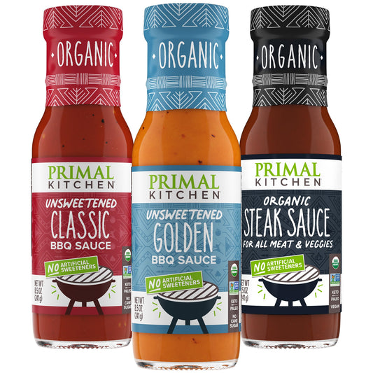 Primal Kitchen Organic BBQ Sauce & Steak Sauce 3-Pack