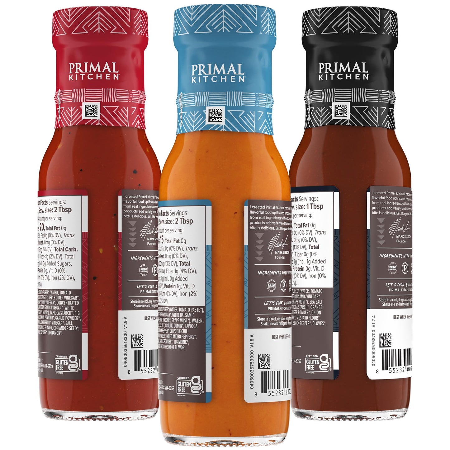 Primal Kitchen Organic BBQ Sauce & Steak Sauce 3-Pack